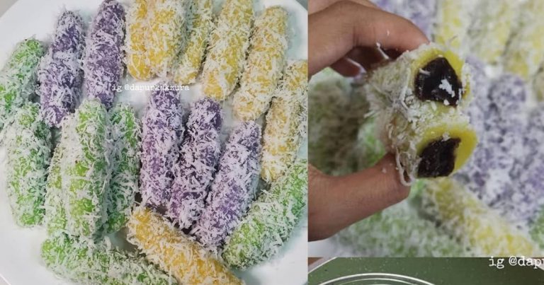 Rupa Yang Unik, Resepi Kuih Ulat Bulu Inti Kacang Merah Yang Mudah