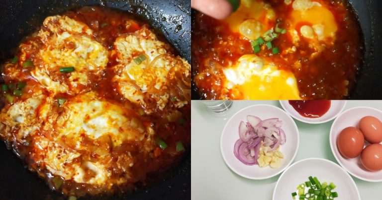 Telur Pecah Sambal 3 Rasa, Resepi Simple Untuk Sahur