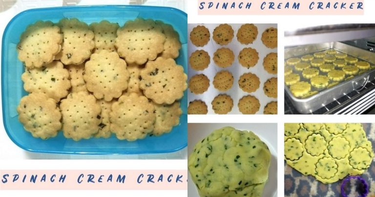 Spinach Cream Cracker 6 Bahan, Kudapan Untuk Bayi