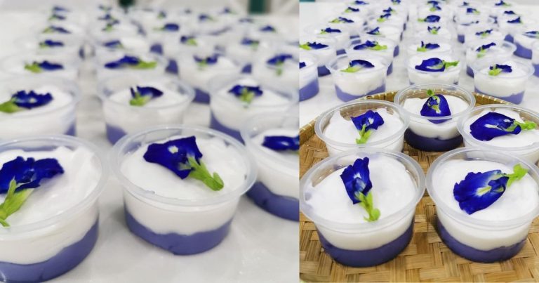 Tepung Pelita Bunga Telang. Cantik Warna Biru Aslinya, Sedap Makan Sejuk-Sejuk!