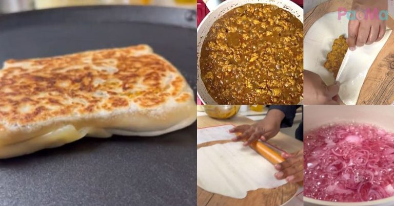 Tak Payah Pergi Bazaar, Buat Sendiri Murtabak Guna Roti Canai Segera, Senang!