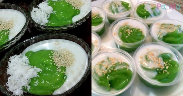 Resipi Puding Pandan Thai, Rasa Lemak Manis Kuah Santan, Simple Sangat!