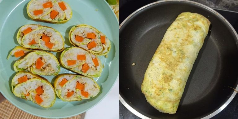 Bosan Dah Makan Bubur, Buat Menu Rice Egg Roll. Confirm Anak Tak Tolak!
