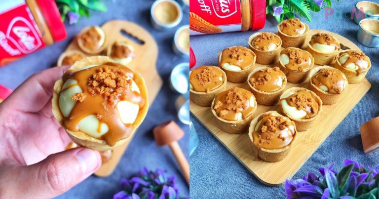 Sedapnya Biscoff Cheese Tart, Letak Sebalang, Berebut Anak Makan!