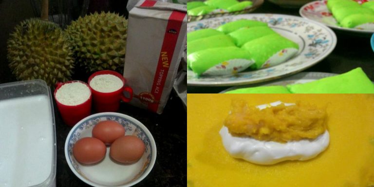 Resepi Durian Crepe Guna Tepung Gandum Je, Hasilnya Sama Macam Dijual. Lembut & Nipis!