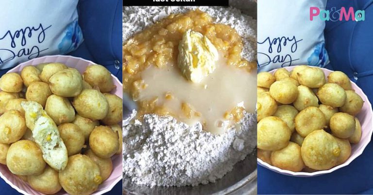 Cekodok Jagung Guna Jagung Dalam Tin, Lagi Lembut & Manis, Sedap Sungguh!