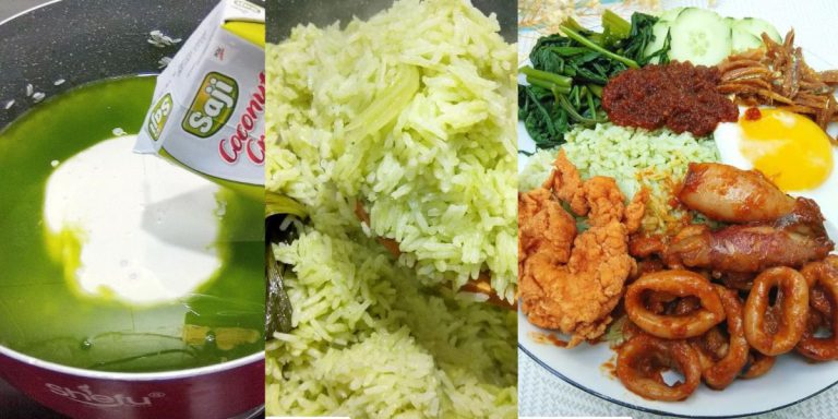 Nasi Lemak Asli Pandan, Lemak Wangi! Memang Boleh Tambat Selera Sekeluarga