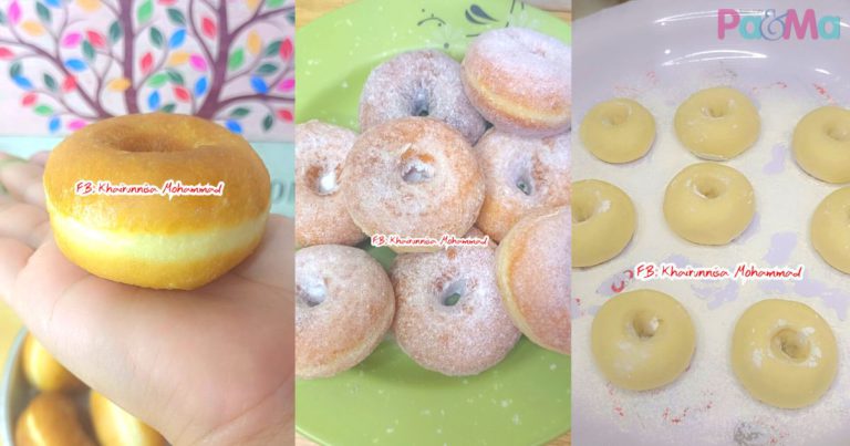 Resipi Donat Satu Cawan, Naik Gebu Elok, Paling Senang Nak Buat!