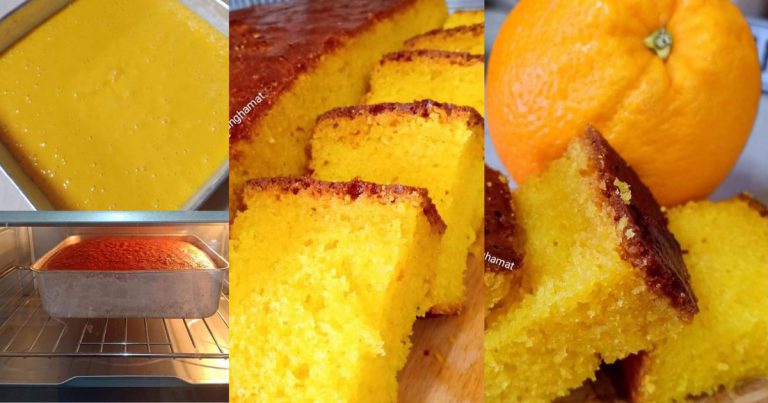 Kek Oren Moist Guna Sukatan Cawan. Rasa Oren Sunkist Tu Buat Lagi Sedap!