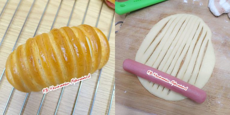 Resepi Sausage Bread Rolls Hanya 6 Bahan, Mudah & Sedap!