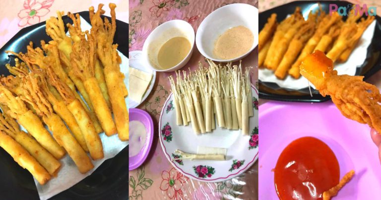 Resipi Popia Enoki Goreng Crispy, Kudapan Ringkas Bekal Anak Sekolah, Sedap!