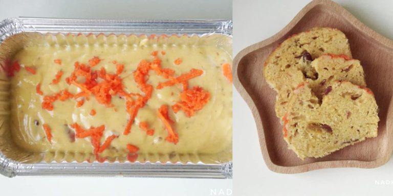 Kek Carrot Kukus Versi Bayi, Campur Semua Terus Kukus!