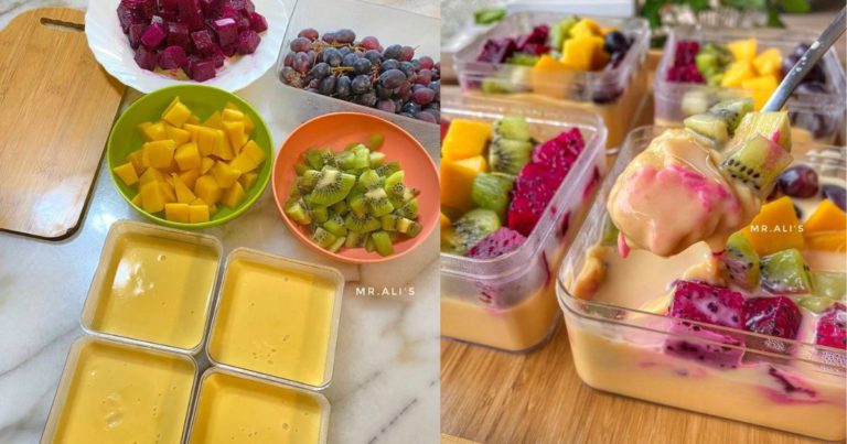 Resepi Puding Buah Kuah Kastard, Rasa Manis-Manis Buah. Mudah & Bahan Tak Banyak!