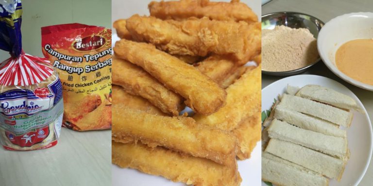 Jejari Roti Bersalut Tepung, Guna 2 Bahan Ini Je Dan Memang Sedap!