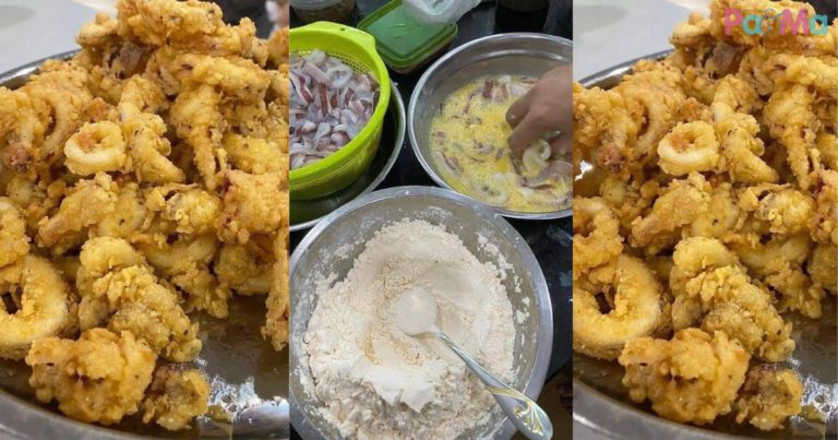 Resipi Sotong Goreng Tepung Tak Lari, Macam Ni Rupanya Nak Bagi Bersalut Elok & Rangup!