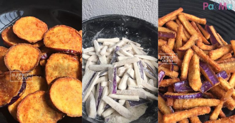 Tak Perasan Ni Sayur, Cuba Terung Goreng Rangup Ala Fries, Memang Sedap!