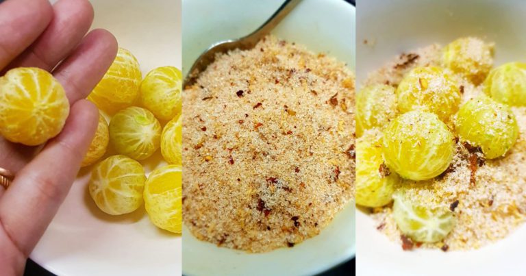 Kecur Air Liur, Limau Kasturi Cicah Gula Pedas. Masam, Manis & Masin Perfect!