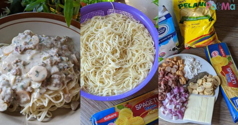 Tak Payah Beli Sos Mahal Dalam Tin, Lagi Jimat Masak Spageti Carbonara Ikut Cara Ni, Rasa Padu!