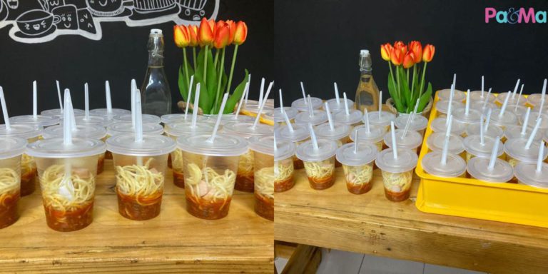 Idea Menarik Untuk Jamuan Anak, Ibu Ini Kongsi Menu Spaghetti Beef Bolognese Dalam Cup