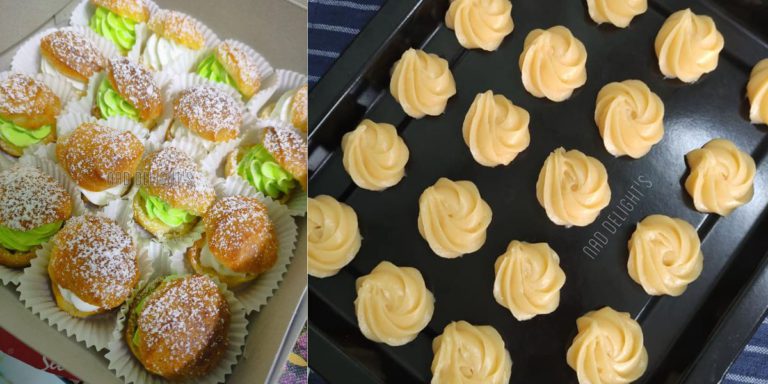Kena Renjis-Renjis Air Sikit Sebelum Bakar, Tip Jadikan Cream Puff Cantik Di Dalam