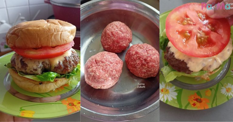 Begini Cara Masak Burger Daging Homemade Super Sedap, Nak Daging Berjus Tambahkan Bahan Ni!
