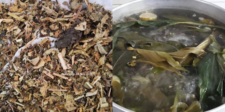 Wanita Ini Kongsi Cara Buat Daun Herba Untuk Mandian Ketika Berpantang, Lebih Jimat!