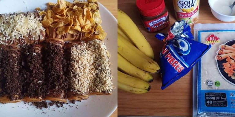 Kulit Popia Lebihan Buat Kuih Raya Boleh Buat Popia Pisang Untuk Anak, Berselera Makan Dengan Topping Pelbagai