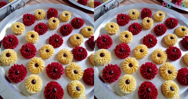 Resipi Dahlia Susu Red Velvet & Original, Biar Perap Satu Jam, Bunga Cantik Elok!