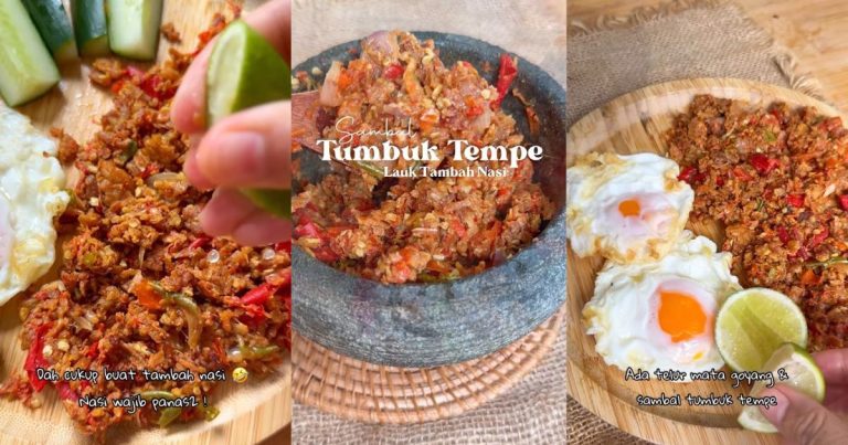 Sambal Tumbuk Tempe, Lauk Tambah Nasi. Sesuai Buat Hari-Hari Terakhir Sahur. Memang Sedap!