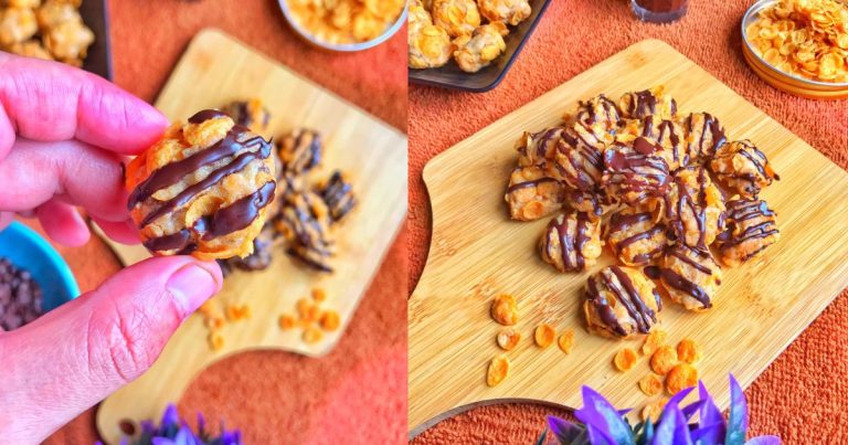 Biskut Cornflakes Letak Cip Coklat, Rangup-Rangup. Jadi Rebutan Kalau Hidang Pagi Raya!