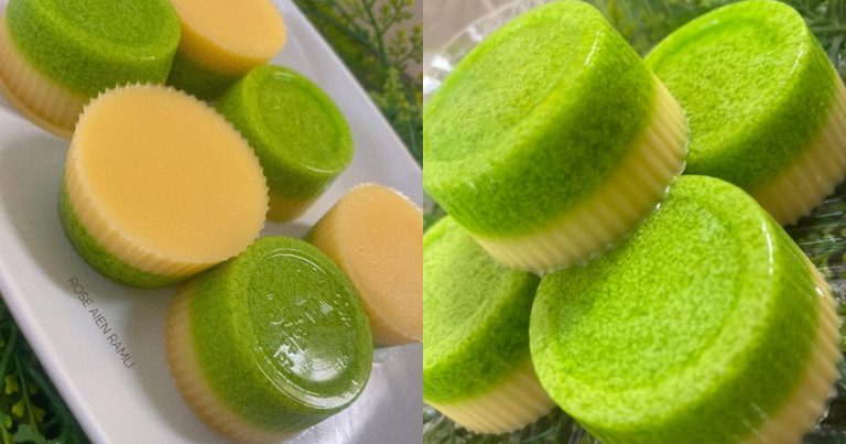 Puding Lapis Lumut, Rupa Cantik & Rasa Sedap. Makan Sejuk-Sejuk, Memang Nikmat Betul!