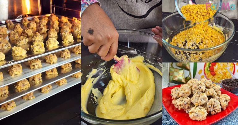 Resipi Crunchy Cornflakes Chip, Cubit-Cubit Pakai Tangan Je Terus Bakar, Senang Betul!
