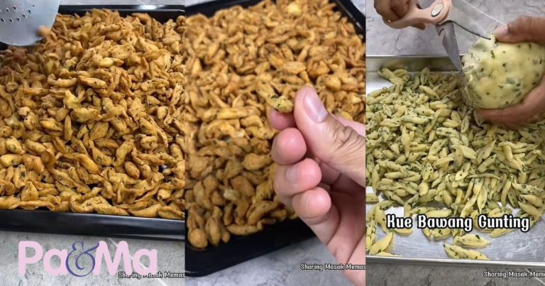 Kuih Bawang Gunting Rangup Ketagih Sesuai Dijamu Sepanjang Raya