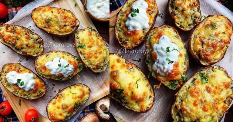 Resipi Baked Potato Sedap & Mengenyangkan. Boleh Buat Bekal Anak Pergi Sekolah, Mudah Sangat!