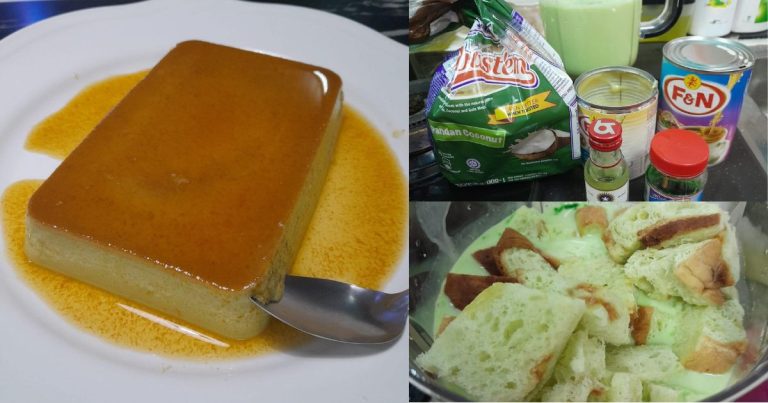 Puding Pandan Karamel, Bahan Tak Banyak & Mudah Nak Buat. Manisan Sesuai Untuk Musim Panas