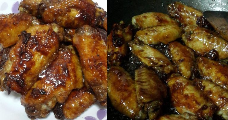 Kepak Ayam Madu Dalam Kuali, Senang Nak Buat. Sesuai Untuk Anak Yang Susah Makan, Confirm Suka!