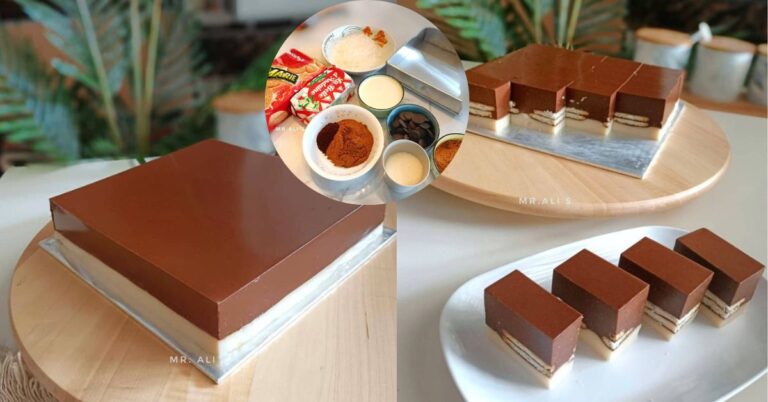 Puding Biskut Marie Mewah Coklat, Nah Ini Resipi Edisi Kurang Manis
