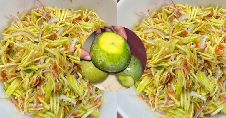 Somtam Mangga Guna Lima Bahan, Rasa Masam, Manis, Anak Mesti Suka