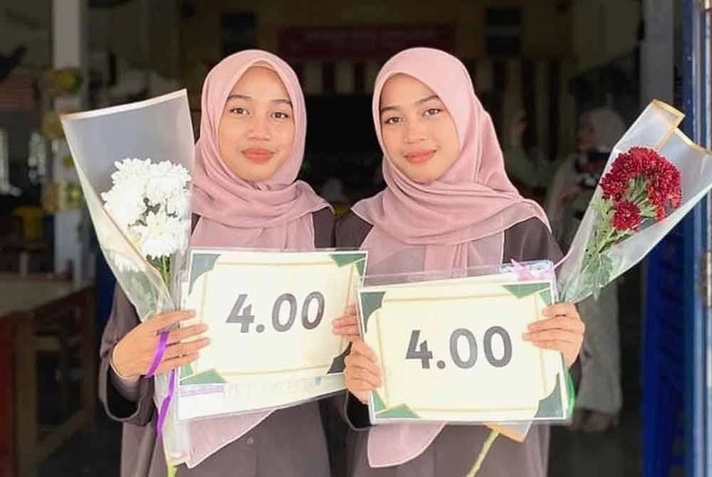 Baca Yasin Dan Surah Al-Waqiah Sebagai Rutin Harian, Kembar Ini Raih 4.00 PNGK STPM