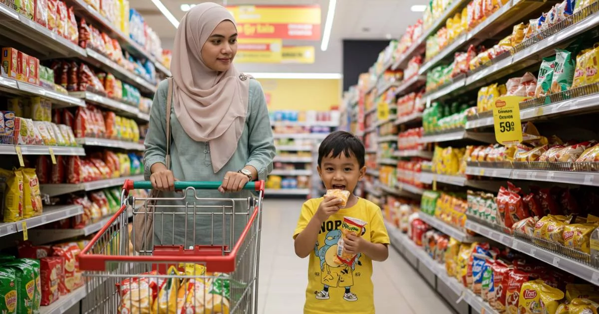 “Jangan Normalisasikan” – Wanita Tegur Ibu Beri Anak Makanan Belum Dibayar