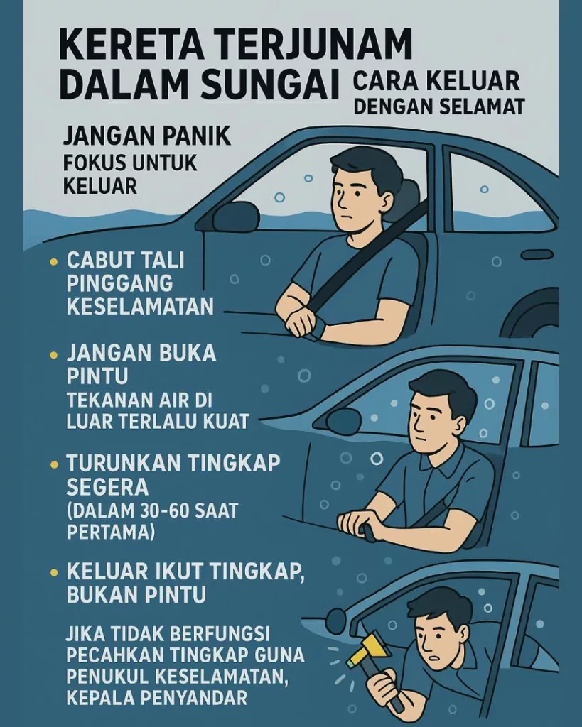 Tragedi Sungai Korok: Kereta Terjunam Dalam Sungai, Ini Perkara Yang Kena Buat Segera 14 Tragedi Sungai Korok: Kereta Terjunam Dalam Sungai, Ini Perkara Yang Kena Buat Segera