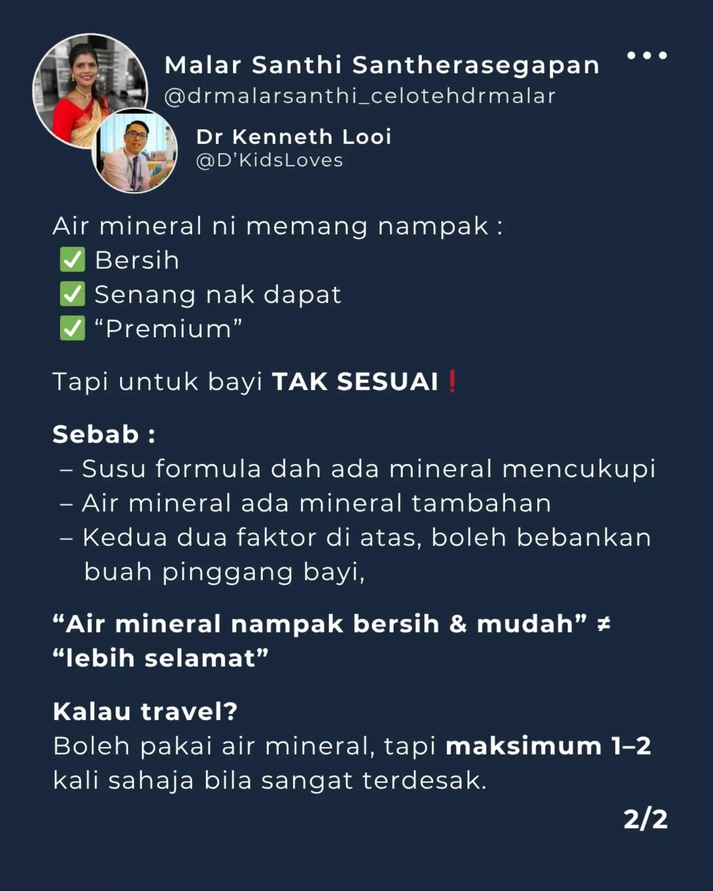 Air Mineral Untuk Susu Anak, Boleh Ke? Dr Malar Dedah Risikonya!