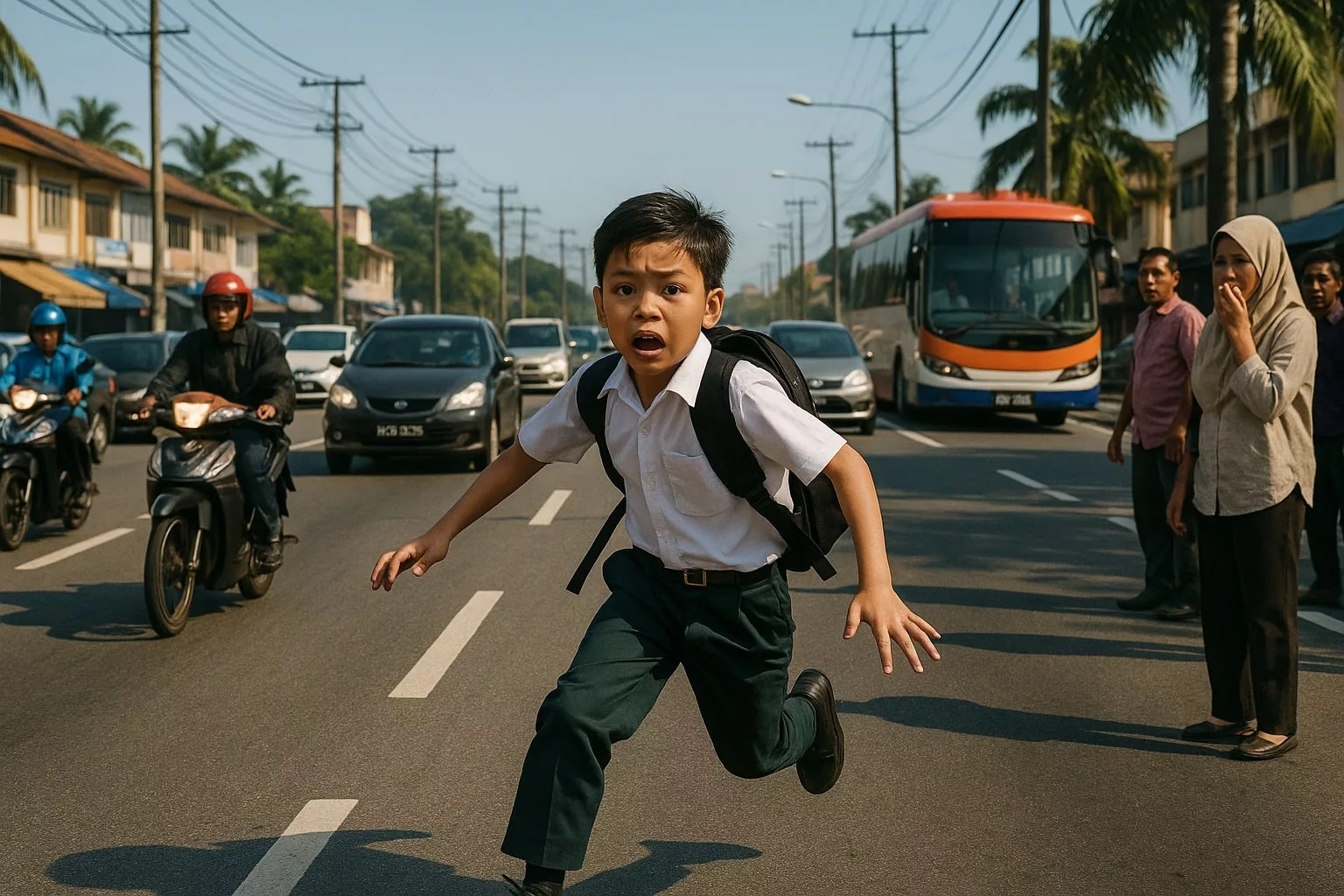 Jangan Ambil Ringan Waktu Balik Sekolah – Bahaya Sebenar Ada di Jalan Raya”