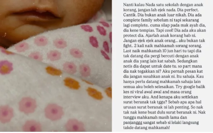 “Bukan Anak Luar Nikah” – Fara Salleh Mohon Jangan Hina Anak Perempuannya
