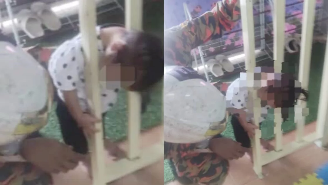 Kanak-kanak 2 Tahun Terpaksa Tahan Sakit, Kepala Tersepit Celah Besi Penghadang Di Taska!