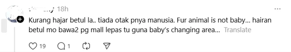‘Tiada Otak…’ – Pasangan Tak Bertanggungjawab Dikecam, Guna Tempat Tukar Lampin Bayi Untuk Anjing