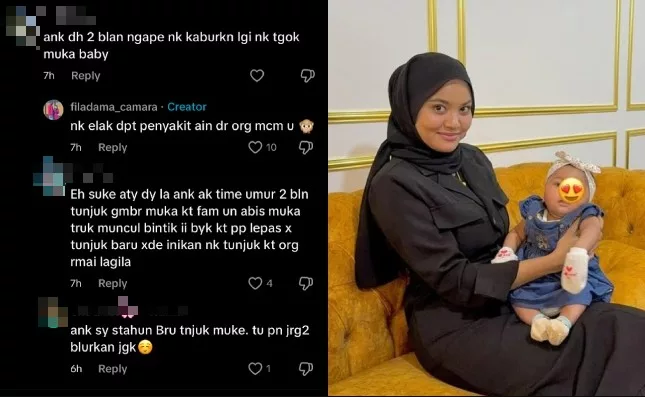 “Nak Tengok Muka Baby” Fila Amir Enggan Kongsi Wajah Anak, Mahu Elak Penyakit Ain!