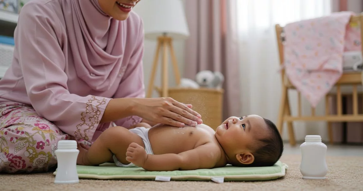 Elak Sapu Bedak Pada Alat Sulit Bayi, Bahaya!