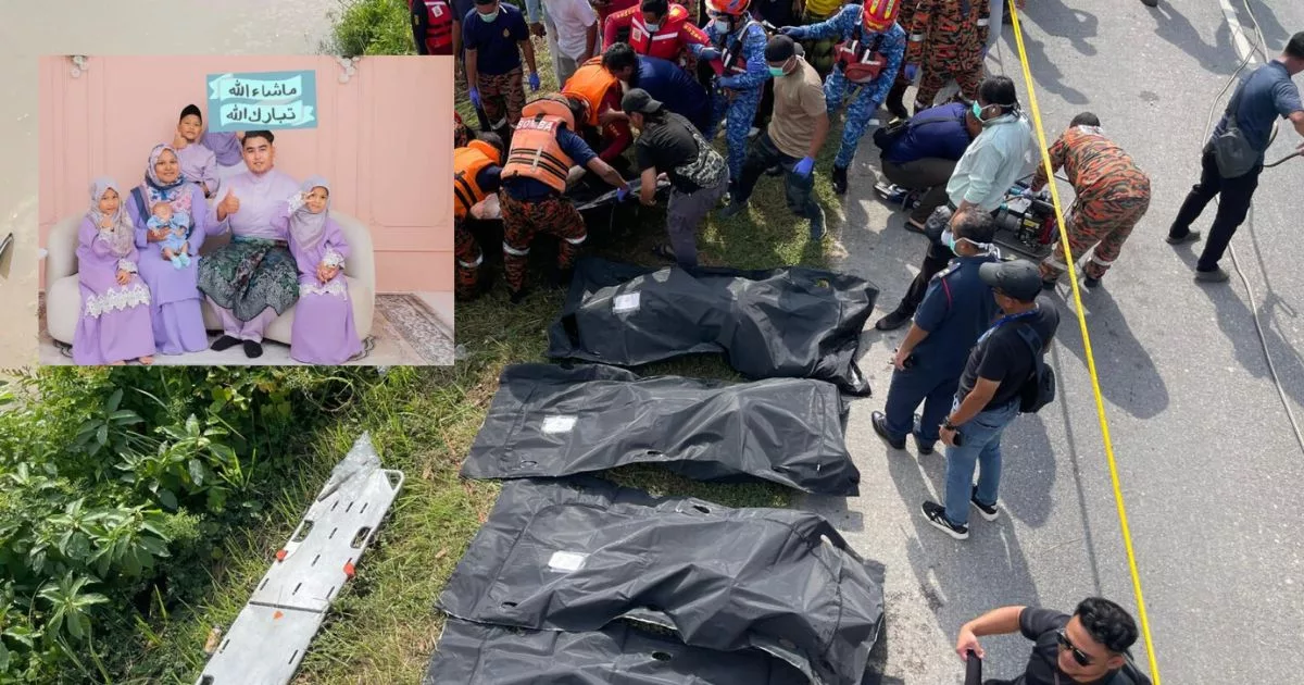 "Mayat Diangkat Seorang Demi Seorang" Enam Sekeluarga Sah Lemas, Kereta Tenggelam Di Sungai Korok!