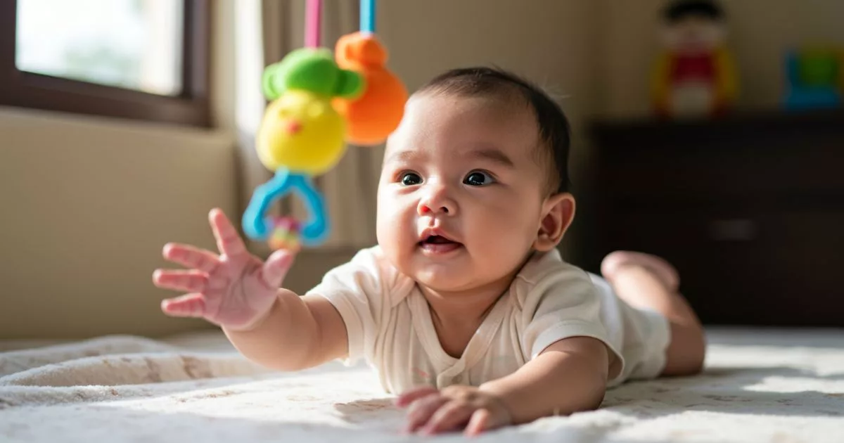 Bayi Dah Pandai Gapai Mainan, Tanda Perkembangan Positif!